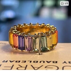 Multicolor NWT Baublebar Size 8 Crystal Baguette Ring